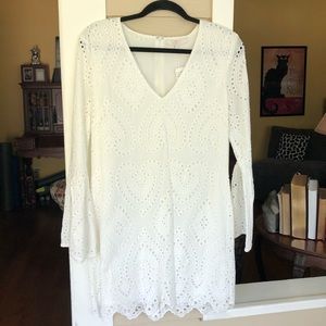 WAYF Ivory Eyelet Dress
